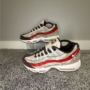 Nike Air Max 95 Social FC Red Brown White Men’s Size 9.5